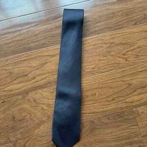 Hermes Black Silk Tie Classic Accessory